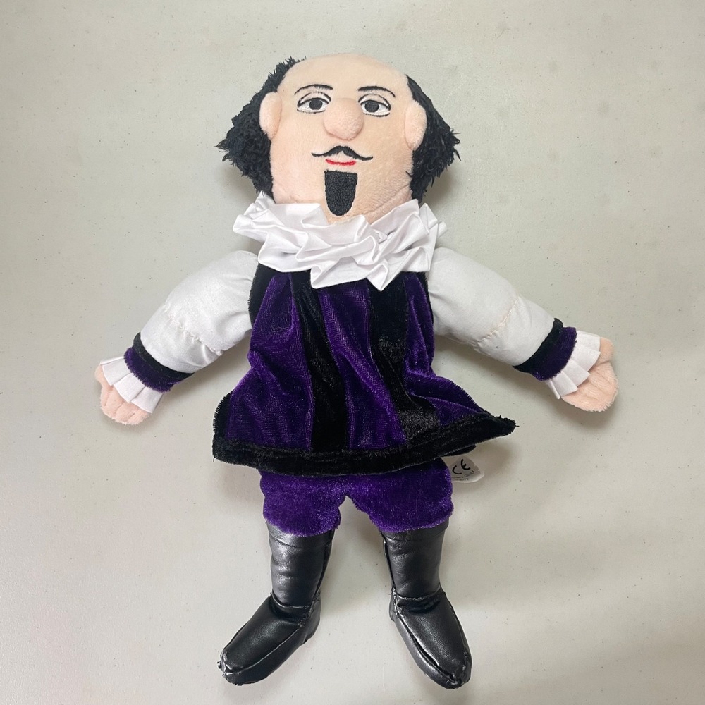 William Shakespeare Plush Doll 13" Unemployed Philosophers Guild Little Thinker